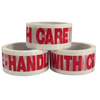 36 x Rolls Of HANDLE WITH CARE Printed Packing Tape 48mm x 66M